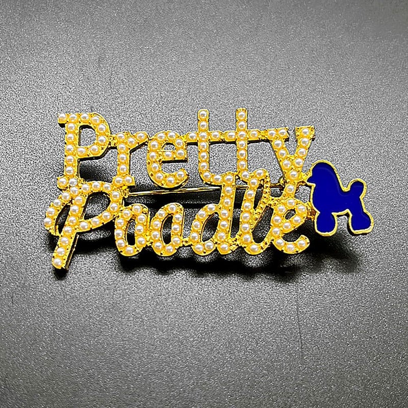 muiot Fashion SIGMA GAMMA RHO Sorority Letter Pretty Poodle Brooch Pin for SGR Girls - Image 4
